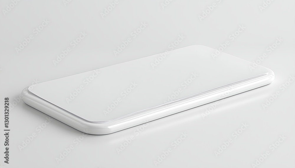 White phone mockup, studio background White phone mockup, studio background