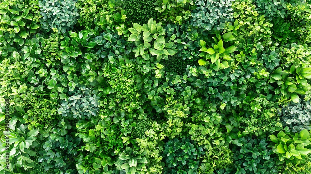 Varied shades of green plants, creating a natural backdrop texture Varied shades of green plants, creating a natural backdrop texture