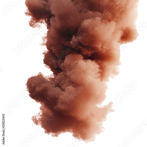 Ethereal Brown Smoke Cloud Artistic Render Dreamlike Haze, photo