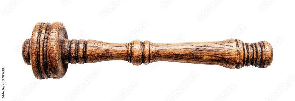 Elegant wooden gavel designed for courtroom use during legal proceedings and official meetings at a law office in a traditional setting, cut out Elegant wooden gavel designed for courtroom use during legal proceedings and official meetings at a law office in a traditional setting, cut out