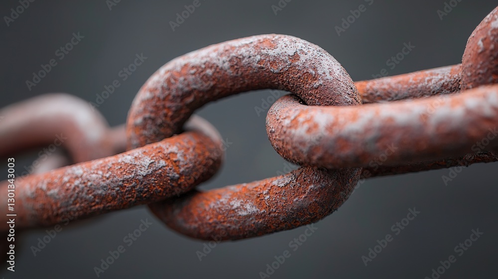 Rusty chain symbolizing blockchain challenges in industry macro view industrial environment Rusty chain symbolizing blockchain challenges in industry macro view industrial environment