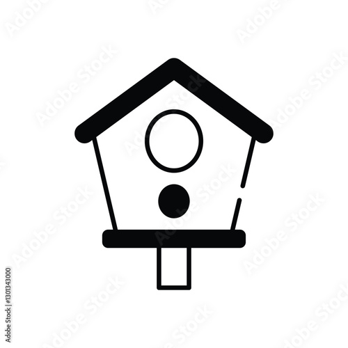 Bird House Vector icon