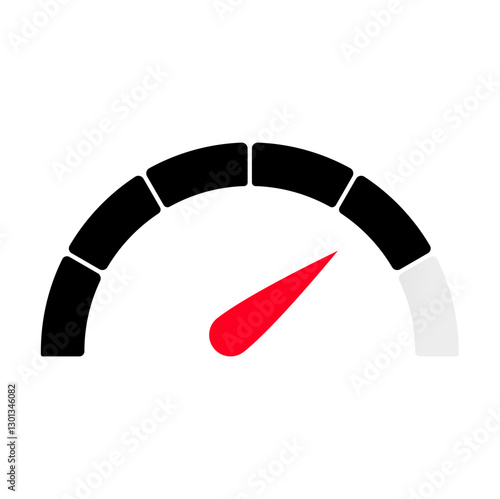 Gauge level indicator symbol from low to high