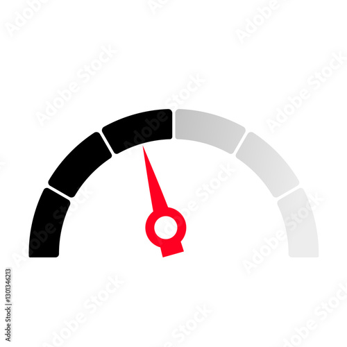 Gauge level indicator symbol from low to high