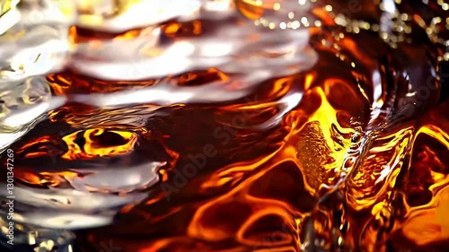 Raw oil waving close up shot