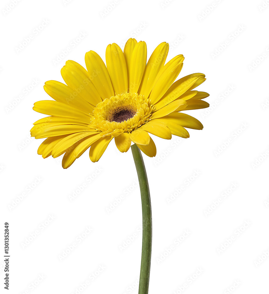 yellow transvaal daisy on transparent background