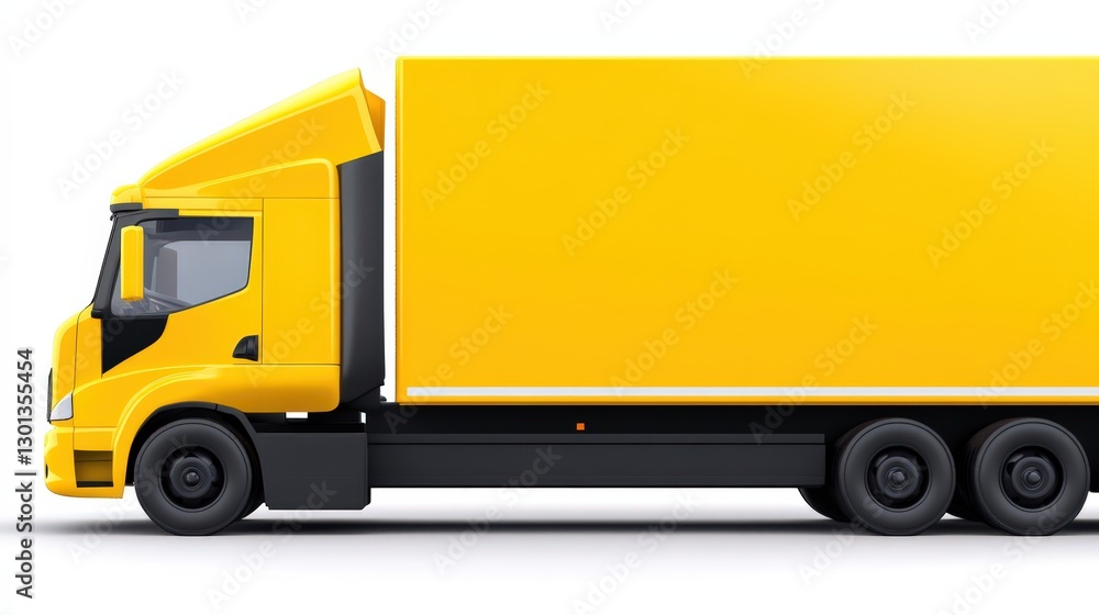 Yellow truck side display Yellow truck side display