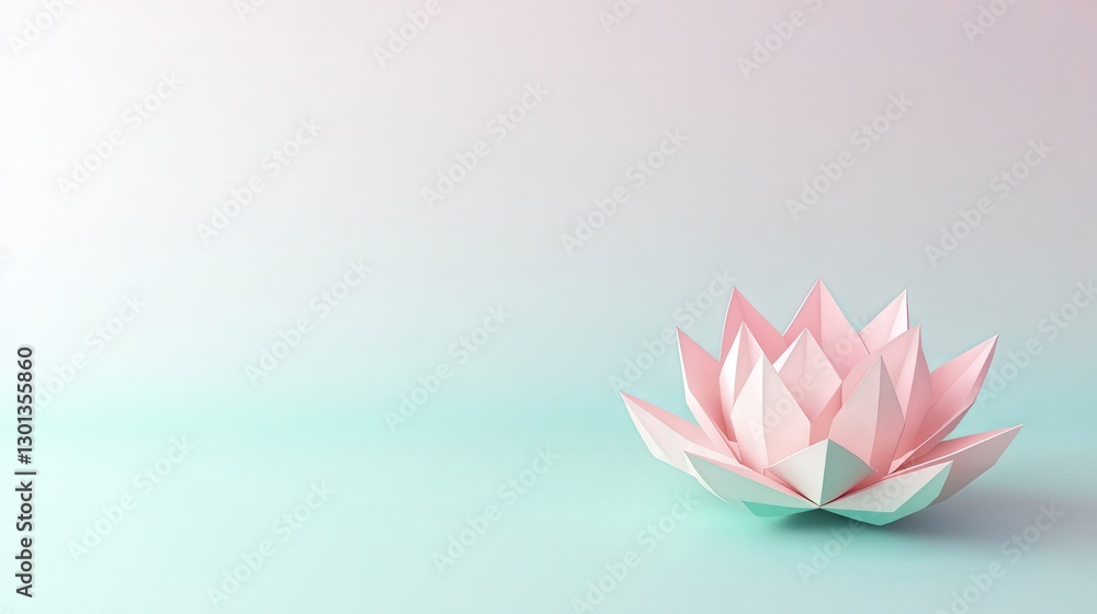 Fototapeta premium Pink lotus art shape