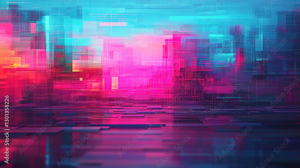 Vibrant digital technology background cityscape abstract art futuristic environment wide view high-resolution concept Vibrant digital technology background cityscape abstract art futuristic environment wide view high-resolution concept
