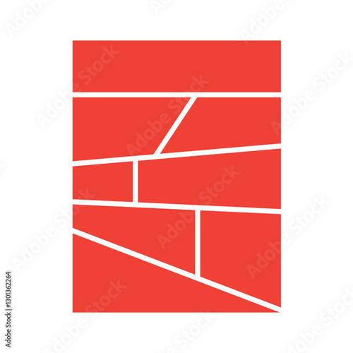 Vertical collage layout template frame for photo vector image