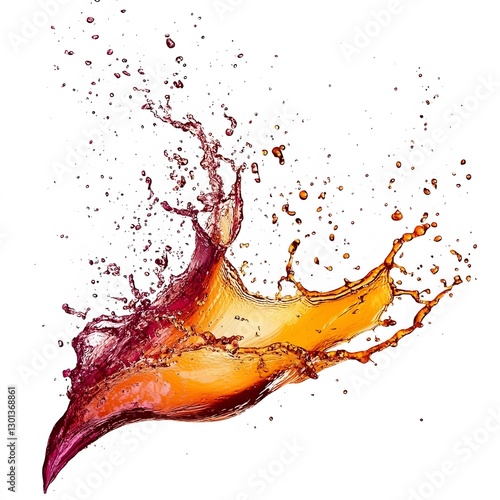Colorful splash of liquid in creative composition