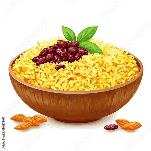 Saffron Rice with Barberries and Almonds - Persian Cuisine