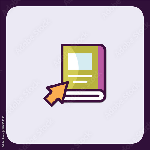 Digital Book Access: Online Reading and E-Library Concept Icon