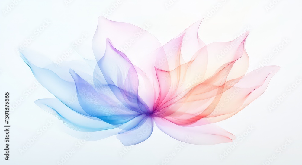Fototapeta premium Colorful lotus pattern illustration