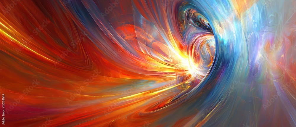 Abstract Vortex of Fire and Ice: A Digital Painting Abstract Vortex of Fire and Ice: A Digital Painting
