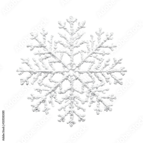 Detailed snowflake design with intricate patterns, ideal for winter themes, seasonal decor, and nature education, cut out