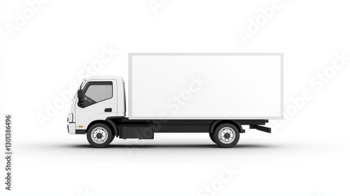White truck transport vehicle
