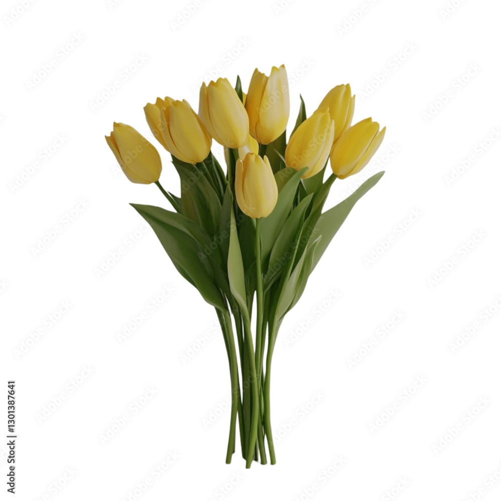 Vibrant Yellow Tulips Bouquet Spring Flowers Joyful Gift Vibrant Yellow Tulips Bouquet Spring Flowers Joyful Gift