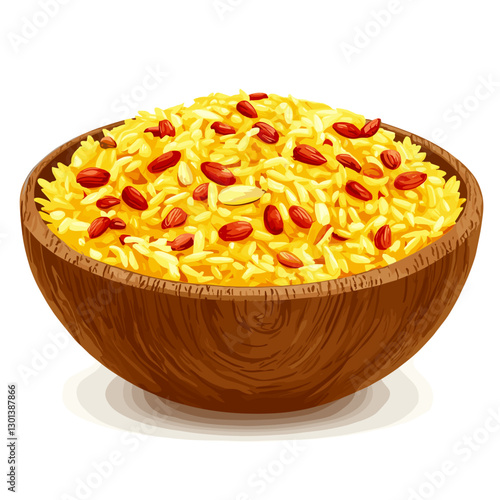 Saffron Rice with Barberries and Almonds - Persian Cuisine