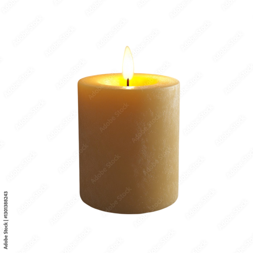 A single lit candle glowing warmly peaceful light A single lit candle glowing warmly peaceful light