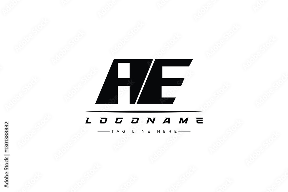 Fototapeta premium AE racer logo. Racing logo design for racing, driving and car or motorsport.