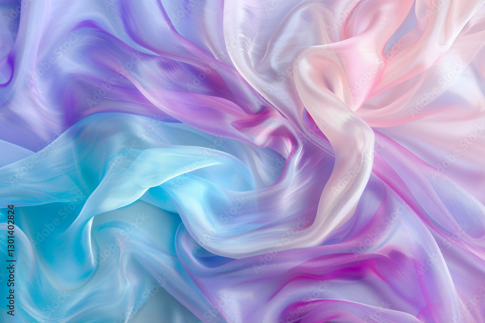 Gentle Waves Pastel Silk Fabric Texture Background, Pink, Blue and Purple Abstract Pattern Gentle Waves Pastel Silk Fabric Texture Background, Pink, Blue and Purple Abstract Pattern
