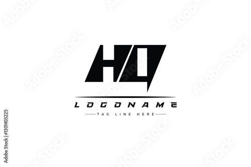 HQ racer logo. Racing logo design for racing, driving and car or motorsport.