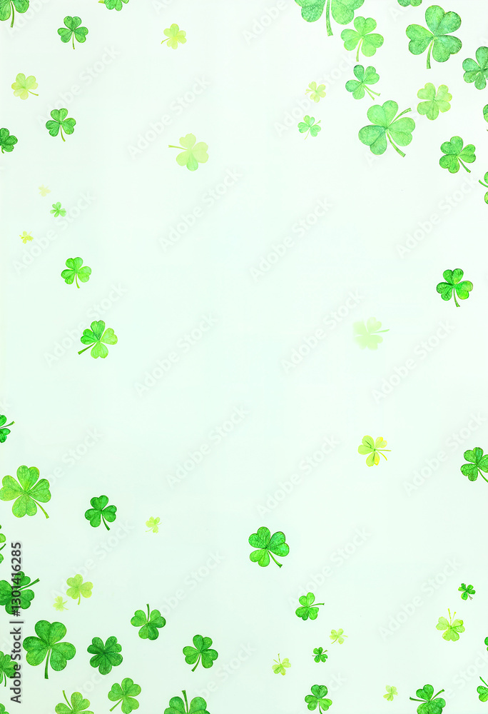 Irish Shamrocks on a light background. St Patrick's Day. Irish Shamrocks on a light background. St Patrick's Day.