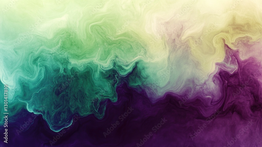 Obraz premium Colorful swirling abstract pattern of blended inks and gradients