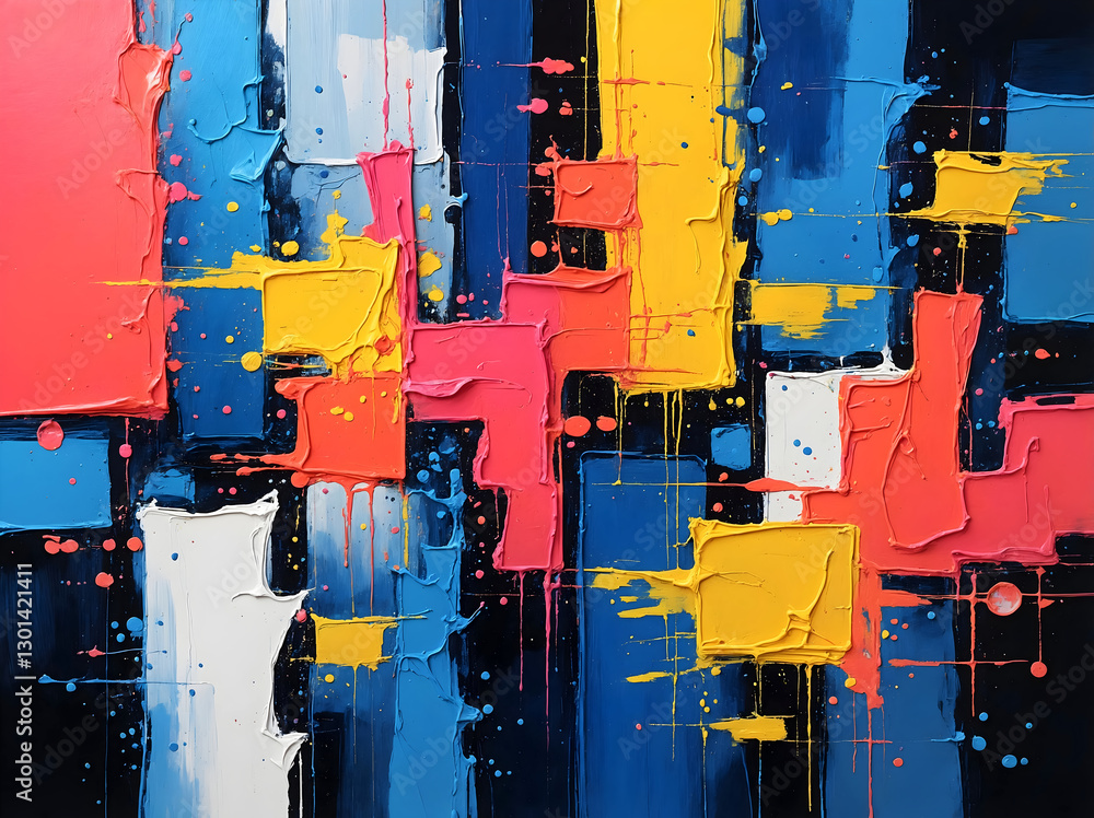 Abstract wall art, oil on canvas digital art, artistic painting, minimalist background, colour splash wallpaper design