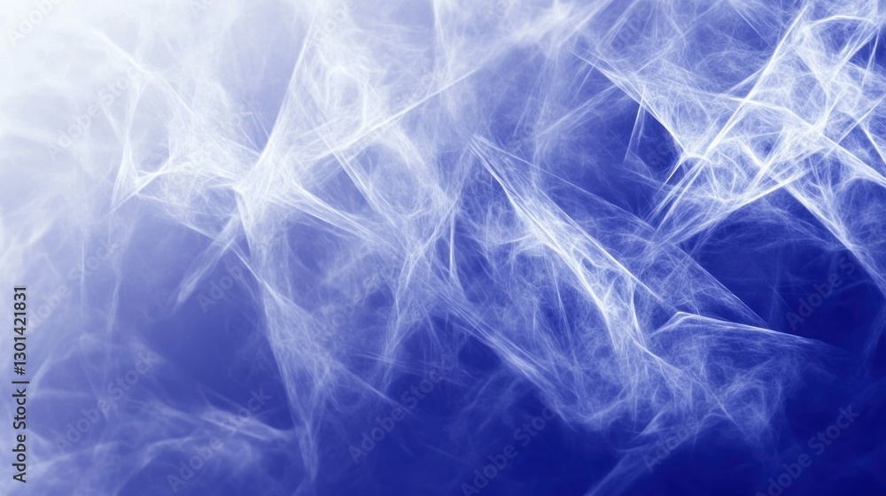Abstract white fractals appearing on a deep blue gradient background Abstract white fractals appearing on a deep blue gradient background