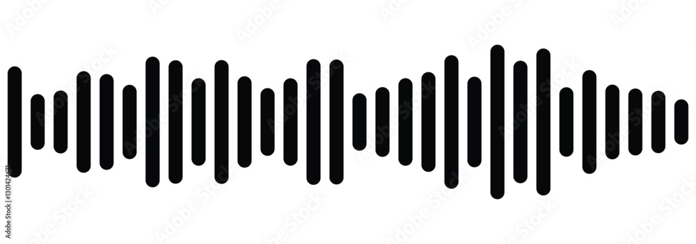 Sound wave icon. Sound wave. Sound wave with sharp edge vector image, sound wave lines, audio signal lines. Design eps 10 Sound wave icon. Sound wave. Sound wave with sharp edge vector image, sound wave lines, audio signal lines. Design eps 10