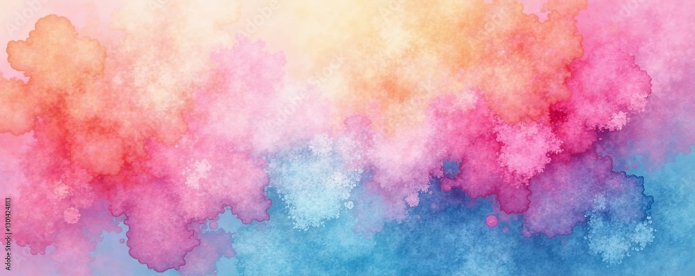 Fototapeta premium - A beautiful mosaic of soft pastel watercolor strokes, strokes, soft, mosaic