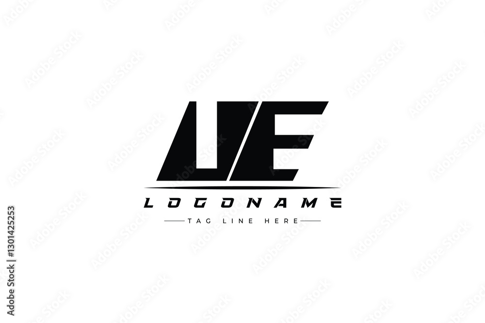 UE racer logo. Racing logo design for racing, driving and car or motorsport. UE racer logo. Racing logo design for racing, driving and car or motorsport.