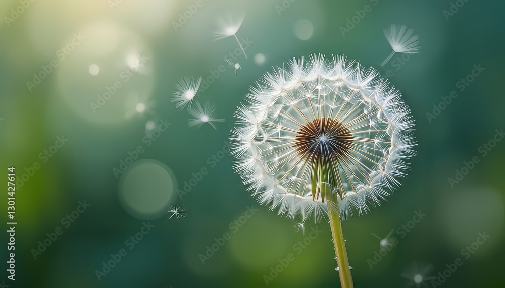 Dandelion in the Wind Nature Background, Ideal for Spring or Nature-Inspired Digital Art Dandelion in the Wind Nature Background, Ideal for Spring or Nature-Inspired Digital Art
