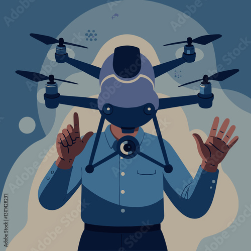 Person navigates a drone with virtual reality tech