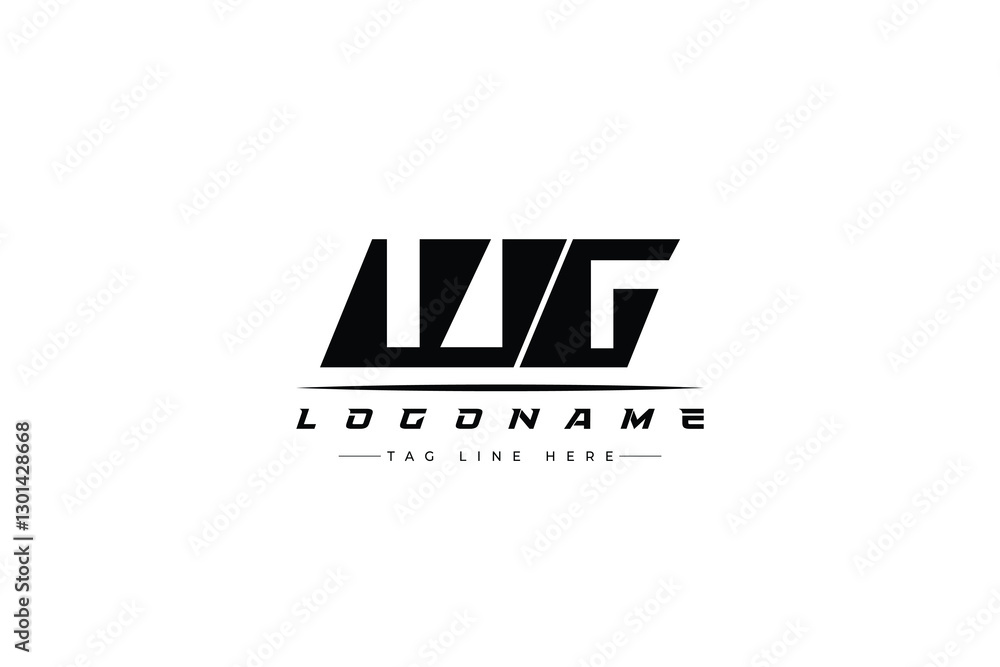 Obraz premium WG racer logo. Racing logo design for racing, driving and car or motorsport.