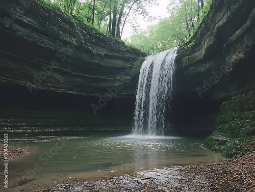 Hidden Waterfall in Rocky Gorge photo