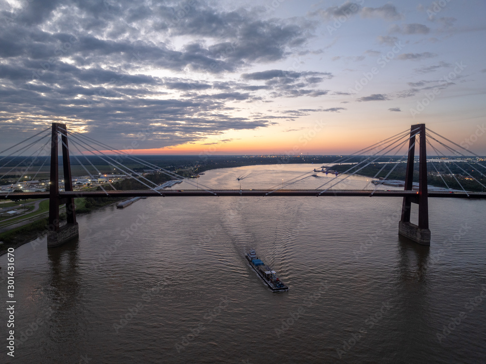 Obraz premium Hale Boggs Memorial Bridge - Luling, South Louisiana