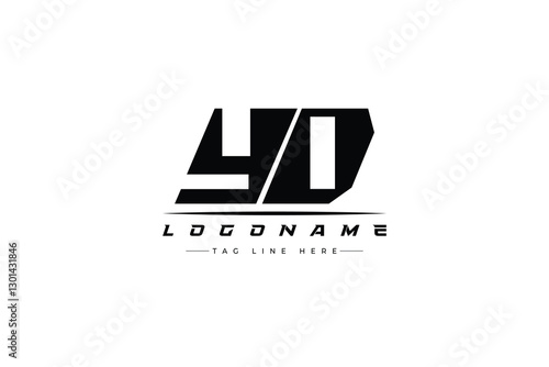 YD racer logo. Racing logo design for racing, driving and car or motorsport.