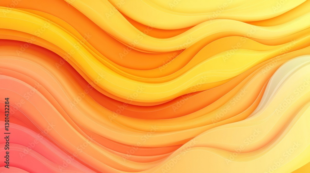 Abstract digital illustration of flowing warm colors and curved lines Abstract digital illustration of flowing warm colors and curved lines