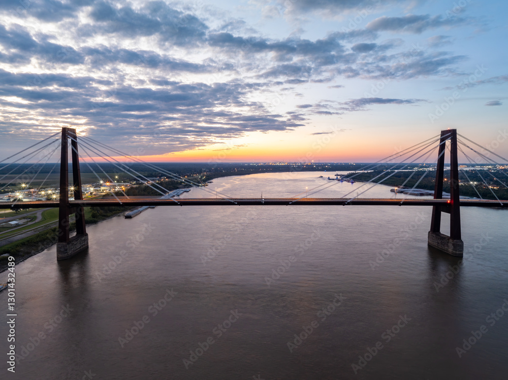 Obraz premium Hale Boggs Memorial Bridge - Luling, South Louisiana