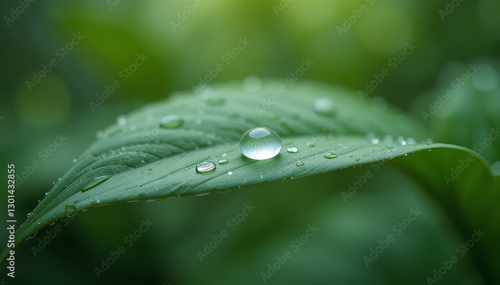Fresh Green Leaf Nature Background with Dew Drops, Ideal for Spring or Nature-Inspired Digital Art Projects Fresh Green Leaf Nature Background with Dew Drops, Ideal for Spring or Nature-Inspired Digital Art Projects