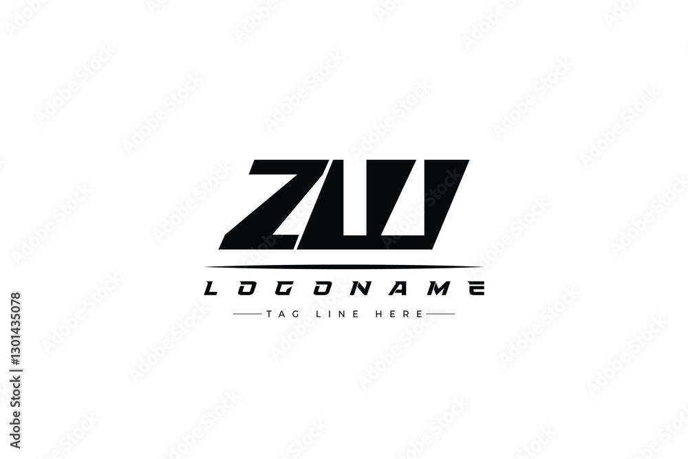 Obraz premium ZW racer logo. Racing logo design for racing, driving and car or motorsport.