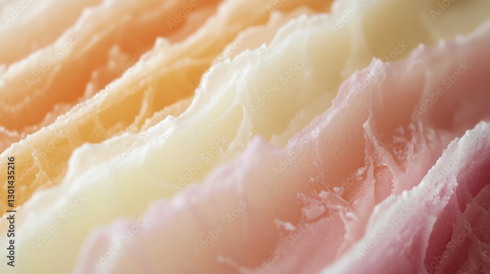 Close up of layered colorful soap bar slices Close up of layered colorful soap bar slices