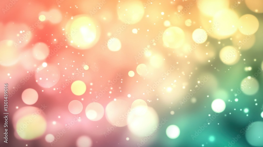 Colorful Blurry Lights Appear Floating Against a Gradual Background Colorful Blurry Lights Appear Floating Against a Gradual Background