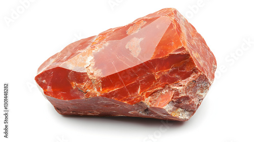 Beautiful raw carnelian stone showing vibrant orange color and natural texture from the earth