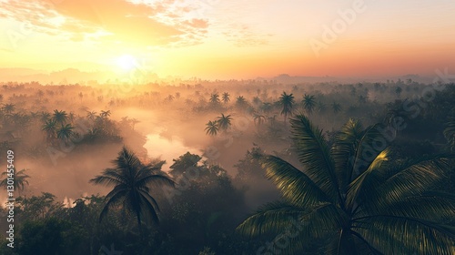 Wallpaper Mural close up of a tropical jungle, green nature in the jungle Torontodigital.ca