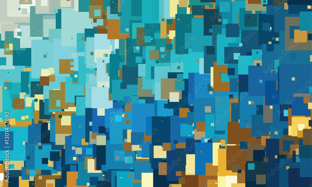 Abstract Geometric Mosaic with Vibrant Squares and unique in Warm Tones on a Dark Background Abstract Geometric Mosaic with Vibrant Squares and unique in Warm Tones on a Dark Background
