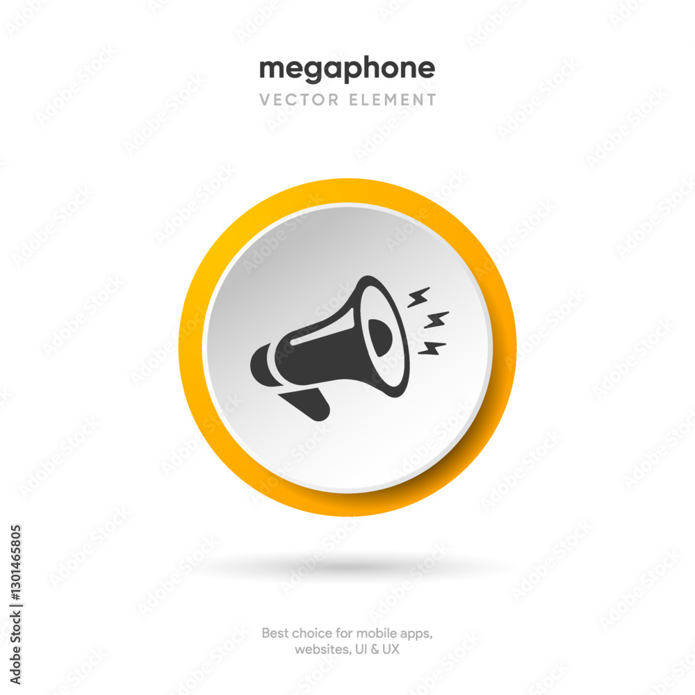 Speaker and sound icon. Computer voice icon. Megaphone and music icon. Sound pictogram. Musical note. Audio sign. UI UX element. Sound button. Audio system, noise with soft UI, push button. Speaker and sound icon. Computer voice icon. Megaphone and music icon. Sound pictogram. Musical note. Audio sign. UI UX element. Sound button. Audio system, noise with soft UI, push button.